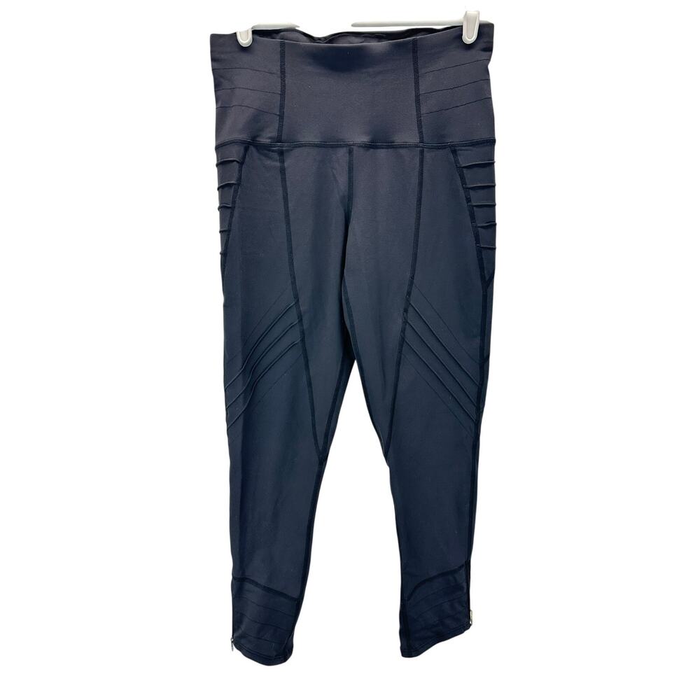 Oiselle Legging Moto Side Zippers Gray 08